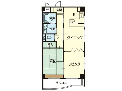 NEO WING(2LDK/2階)の間取り写真