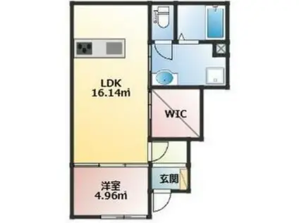 MINATO TERRACE飾磨(1LDK/1階)の間取り写真