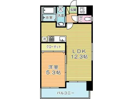 VOLUME.5(1LDK/5階)の間取り写真