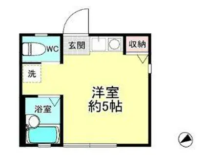 ルミエール(ワンルーム/1階)の間取り写真