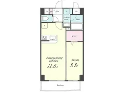 リリー・ラ・アルディス(1LDK/6階)の間取り写真