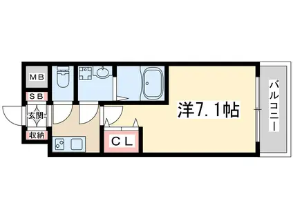 オーキッドレジデンス新大阪(1K/4階)の間取り写真