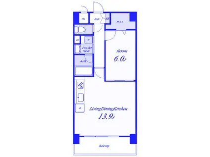 FREESIA.Y(1LDK/3階)の間取り写真