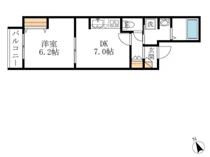 SEVEN LEAVES 白金台(1DK/3階)の間取り写真