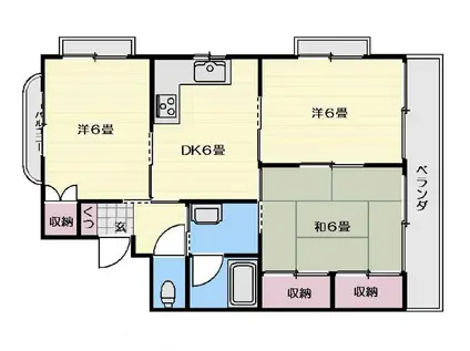 エスぺランサ久保(3DK/3階)の間取り写真