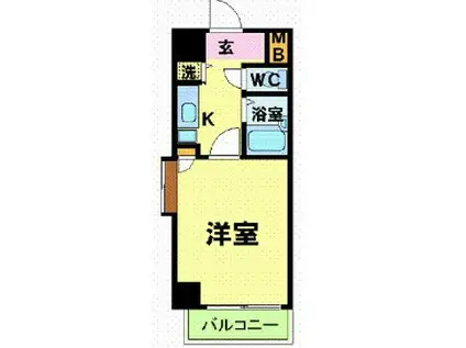 菱和パレス代官山(1K/3階)の間取り写真