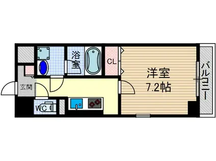 ルポゼ・ラ・クール(1K/5階)の間取り写真