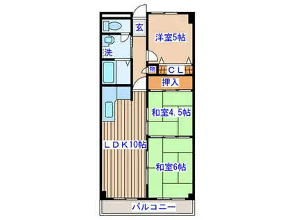 グランドール広瀬(3LDK/7階)の間取り写真