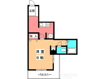 ロフティ上一万(1K/12階)の間取り写真