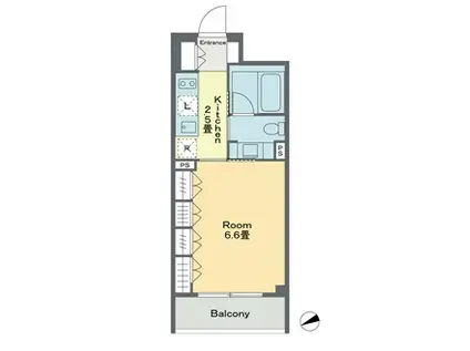 ベルファース戸越スタティオ(1K/8階)の間取り写真