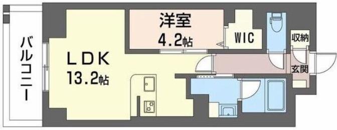 サンエール南堀江(1LDK/3階)の間取り写真