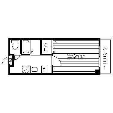 シティライフエステート難波南(1K/4階)の間取り写真