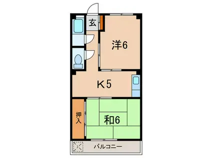 明神マンションI(2K/3階)の間取り写真