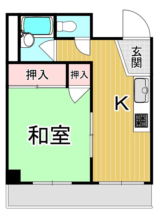 ネクステージ塚口本町(1K/4階)の間取り写真