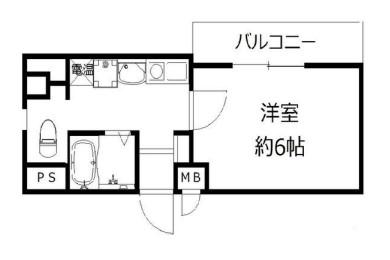 EST布施(1K/2階)の間取り写真