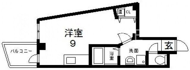 アウラ新深江(ワンルーム/4階)の間取り写真