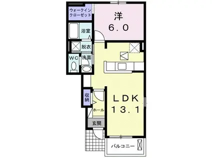 KOKOの家(1LDK/1階)の間取り写真