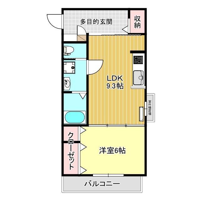 カーム ビスタ(1LDK/3階)の間取り写真