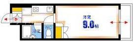 白島森野ビル(1K/10階)の間取り写真