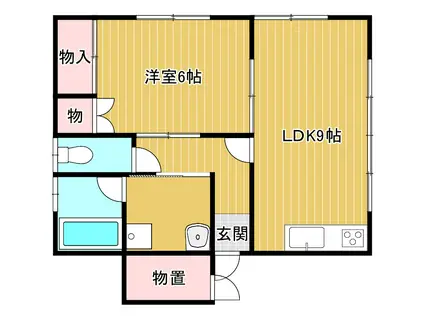 メゾンピスタチオ(1LDK/1階)の間取り写真