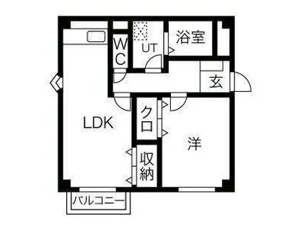 サンパティークメゾン(1LDK/2階)の間取り写真