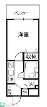 マンション妻田(1K/3階)の間取り写真