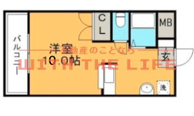 コスモハイツ(1K/1階)の間取り写真