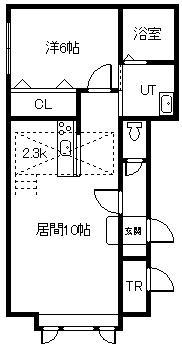 ボックスN KAMUI(1LDK/2階)の間取り写真