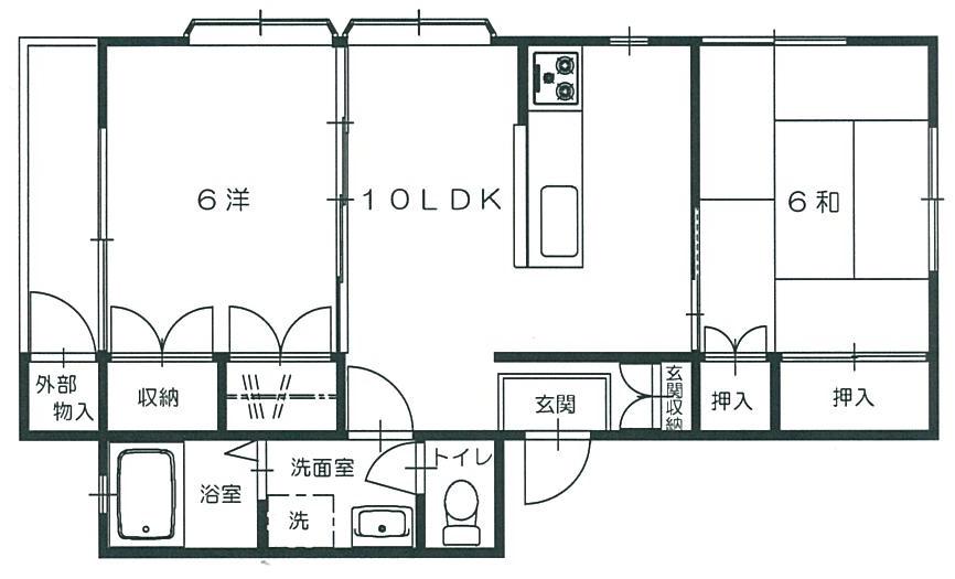 メゾンセガワ A棟(2LDK/2階)の間取り写真