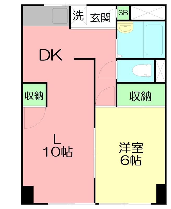 ブランドール(1LDK/3階)の間取り写真