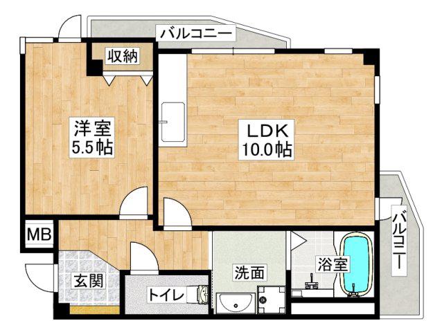 グランドメゾン池上 I(1LDK/3階)の間取り写真
