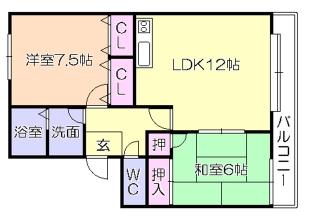 M・N・R・KOKUBU(2LDK/3階)の間取り写真