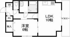 スターパレス(1LDK/5階)の間取り写真