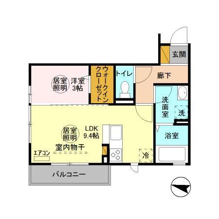 ROYAL PARK HIMEKO I・J(1LDK/3階)の間取り写真