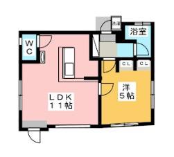コーポコヤ(1LDK/1階)の間取り写真