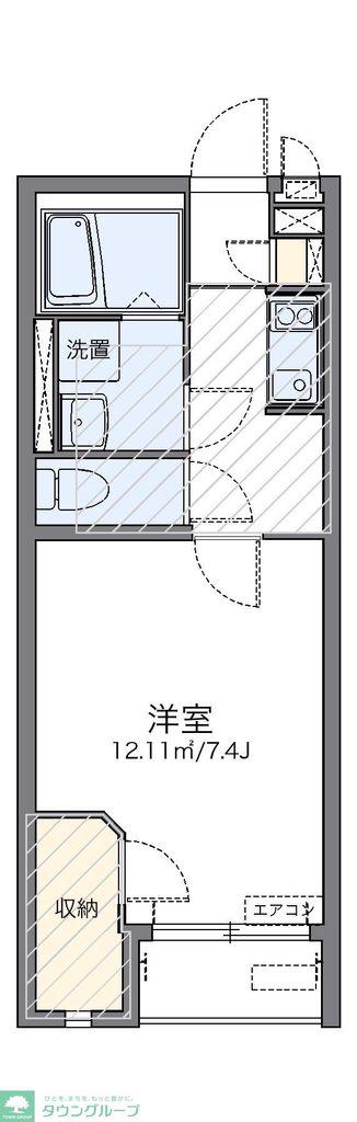 レオネクスト台町(1K/1階)の間取り写真