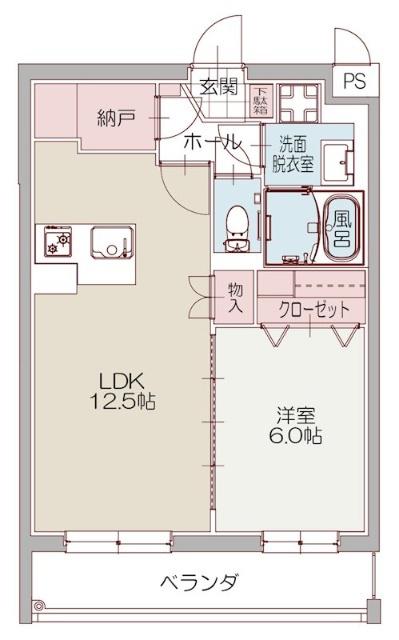 杉山マンション(1LDK/4階)の間取り写真