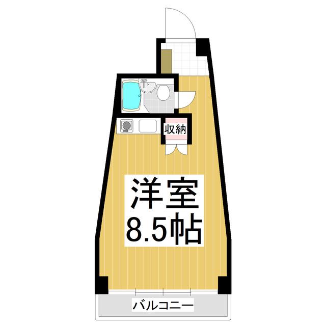 リーベ石堂(ワンルーム/5階)の間取り写真