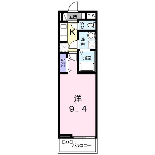 サンシャトー(1K/1階)の間取り写真