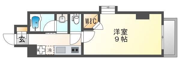 アーバングレース広島(1K/3階)の間取り写真