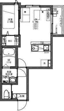 KEIAI RESIDENSE 五香II(1LDK/2階)の間取り写真