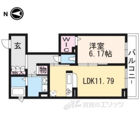 OIRAKA(1LDK/2階)の間取り写真