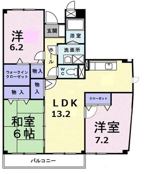 サンシャイン恵(3LDK/3階)の間取り写真