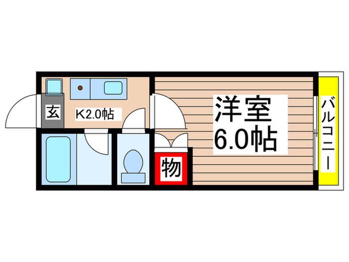 アルファーNEXTステージ(1K/2階)の間取り写真