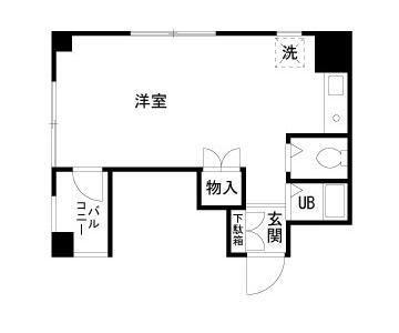 文栄ビルNO1(ワンルーム/4階)の間取り写真