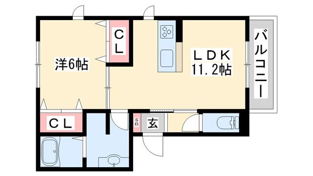 アトール恵比須(1LDK/3階)の間取り写真