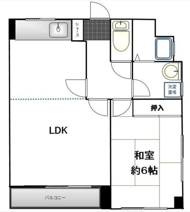 コンフォーティア三田(1LDK/3階)の間取り写真