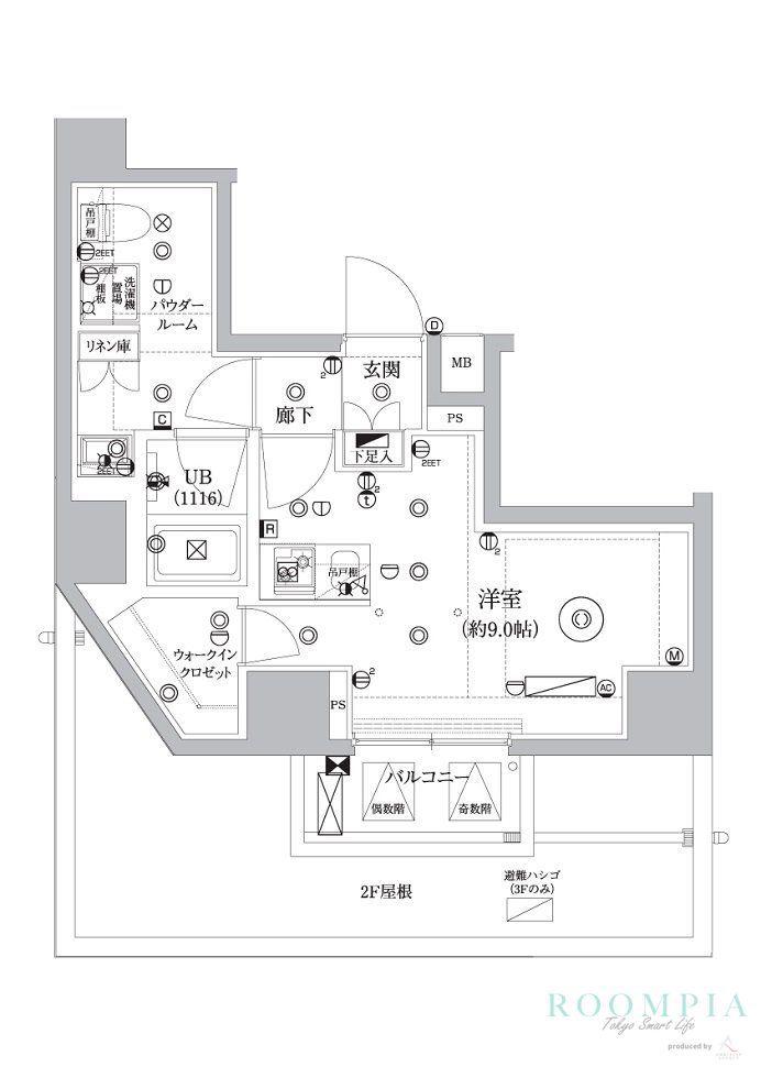 セジョリ東陽町(1K/5階)の間取り写真