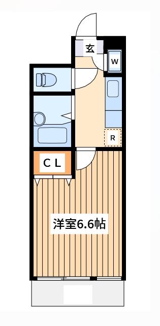パークアベニューアイズ(1K/2階)の間取り写真