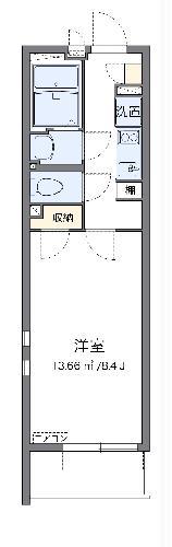 クレイノルナ ルミエール三郷(1K/3階)の間取り写真